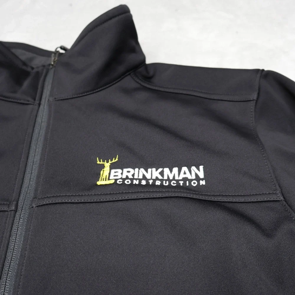 North Face Jacket Mens Large Black Ridgewall Softshell Wind Rain WindWall LOGO